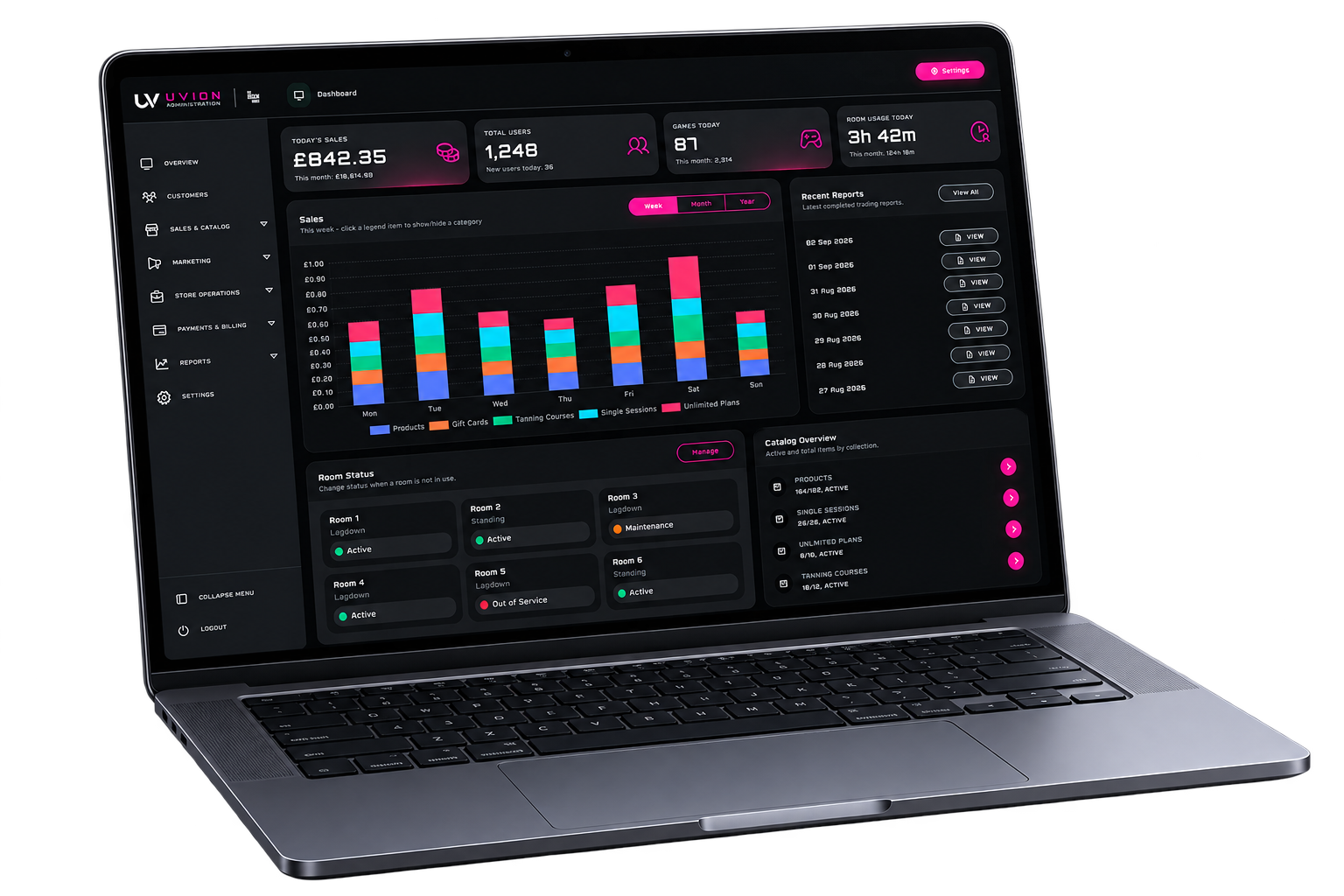 Administration - Access any where UVION interface preview